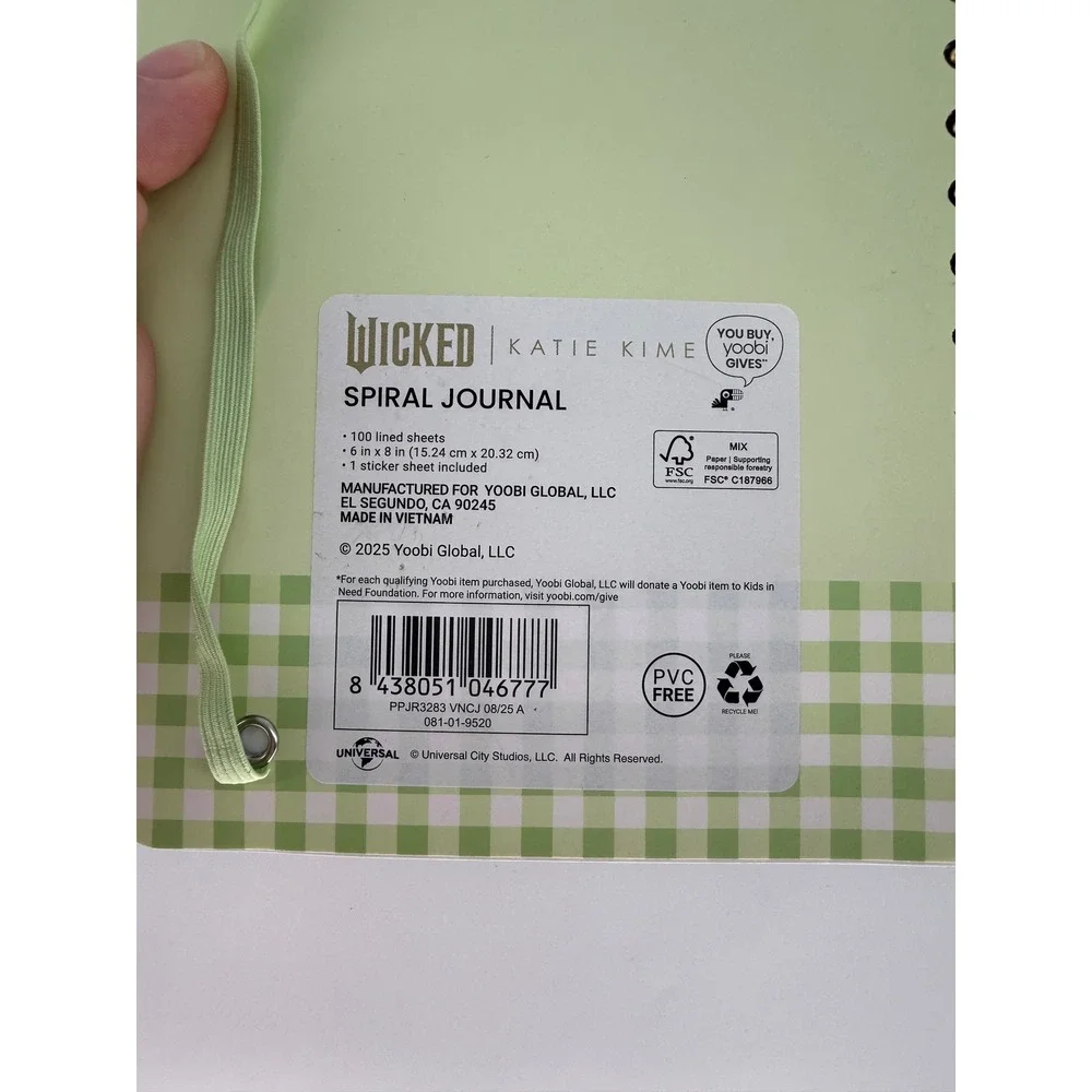 Wicked x Katie Kime Yoobi Stationery Set Notebooks Pencil Cases Pen Stickers 5pc